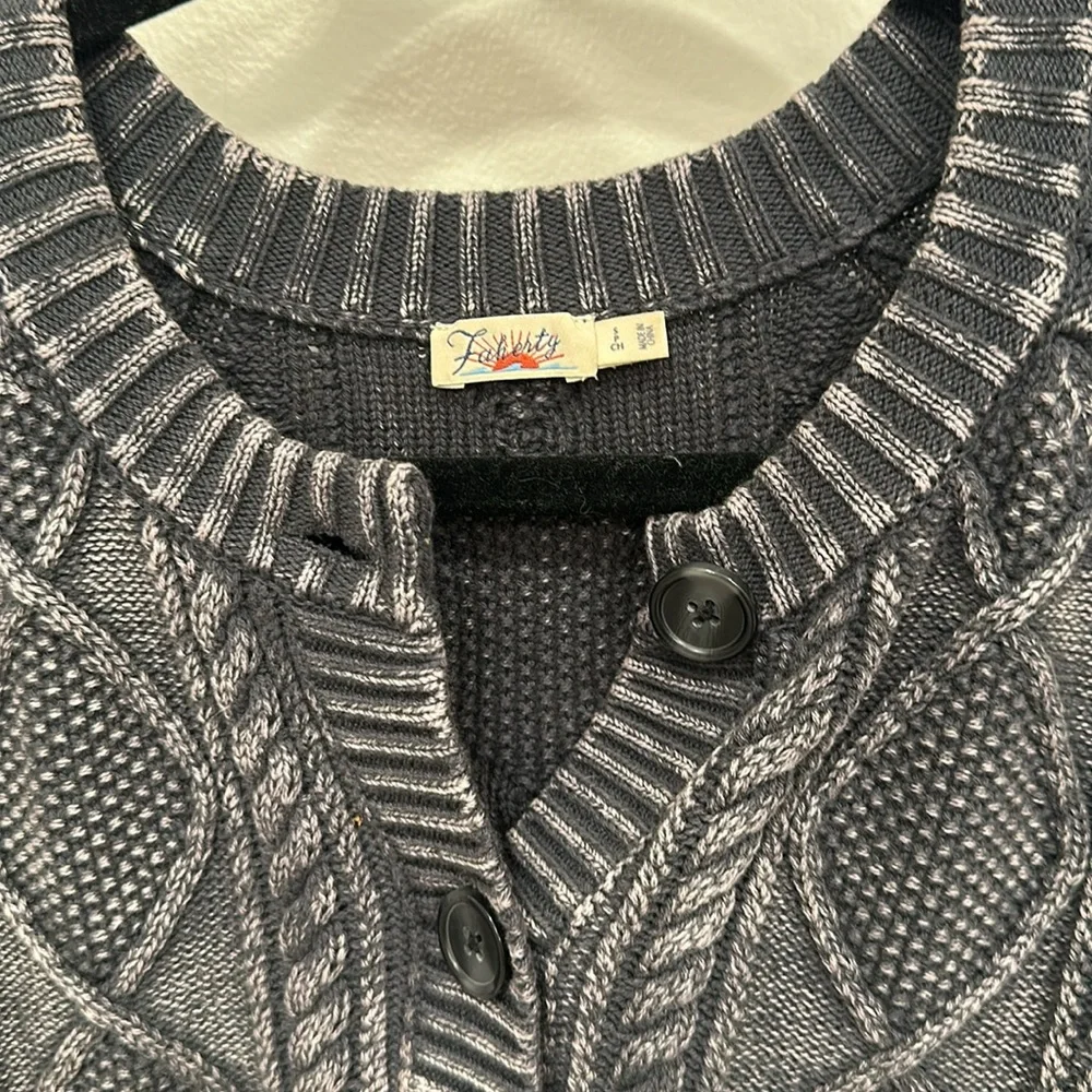 Faherty women’s Sunwashed Cable Cardigan small - Picture 3 of 5